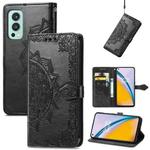 For OnePlus Nord 2 5G Mandala Embossing Pattern Horizontal Flip Leather Case with Holder & Card Slots & Wallet & Lanyard(Black)