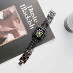 Creative Chain Stainless Steel Metal Watch Band For Apple Watch Ultra 49mm&Watch Ultra 2 49mm / Series 9&8&7 45mm / SE 3&SE 2&6&SE&5&4 44mm / 3&2&1 42mm(Black)