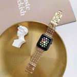 Creative Chain Stainless Steel Metal Watch Band For Apple Watch Ultra 49mm&Watch Ultra 2 49mm / Series 9&8&7 45mm / SE 3&SE 2&6&SE&5&4 44mm / 3&2&1 42mm(Gold)