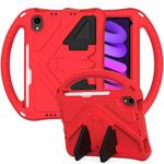 For iPad mini 6 EVA Flat Anti Falling Protective Tablet Case Shell with Holder(Red)