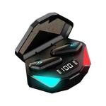 TWS-Y04 Bluetooth 5.0 TWS Binaural True Stereo Touch Control Gaming Earphone with LED Charging Case(Black)