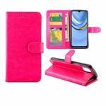 For Honor Play 20 Crazy Horse Texture Leather Horizontal Flip Protective Case with Holder & Card Slots & Wallet & Photo Frame(Magenta)