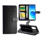 For OPPO Reno6 4G Crazy Horse Texture Leather Horizontal Flip Protective Case with Holder & Card Slots & Wallet & Photo Frame(Black)