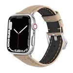 Leather  Strap Watch Band For Apple Watch Series 9&8&7 41mm / SE 3&SE 2&6&SE&5&4 40mm / 3&2&1 38mm(Light Brown)