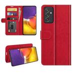 For Samsung Galaxy Quantum2 / A82 5G R64 Texture Single Horizontal Flip Protective Case with Holder & Card Slots & Wallet& Photo Frame(Red)
