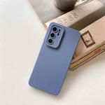 For Huawei P30 Straight Side Liquid Silicone Phone Case(Blue)