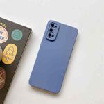 For OPPO Reno6 Straight Side Liquid Silicone Phone Case(Blue)