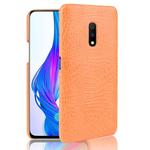 Shockproof Crocodile Texture PC + PU Case For OPPO K3/Realme X(Orange)