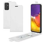 For Samsung Galaxy Quantum 2 / A82 R64 Texture Single Vertical Flip Leather Protective Case with Card Slots & Photo Frame(White)