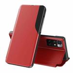 For Xiaomi Redmi 10 Attraction Flip Holder Leather Phone Case(Red)