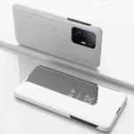 For Xiaomi Mi 11T / 11T Pro Plated Mirror Horizontal Flip Leather Case with Holder(Silver)