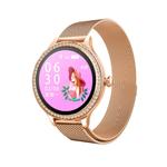 M8 1.04 inch IPS Color Screen Women Smartwatch IP68 Waterproof,Metal Watchband,Support Call Reminder /Heart Rate Monitoring/Blood Pressure Monitoring/Sleep Monitoring/Excessive Sitting Reminder/Menstrual Reminder(Gold)