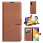 For Samsung Galaxy A13 5G Retro Calf Pattern Buckle Horizontal Flip Leather Case with Holder & Card Slots & Wallet(Light Brown)
