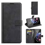 For Motorola Moto Edge 20 Pro 5G Retro Calf Pattern Buckle Horizontal Flip Leather Case with Holder & Card Slots & Wallet(Black)