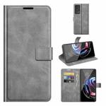 For Motorola Moto Edge 20 Pro 5G Retro Calf Pattern Buckle Horizontal Flip Leather Case with Holder & Card Slots & Wallet(Grey)