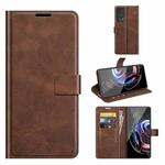 For Motorola Moto Edge 20 Pro 5G Retro Calf Pattern Buckle Horizontal Flip Leather Case with Holder & Card Slots & Wallet(Dark Brown)