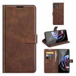 For Motorola Moto Edge 20 Lite 5G Retro Calf Pattern Buckle Horizontal Flip Leather Case with Holder & Card Slots & Wallet(Dark Brown)