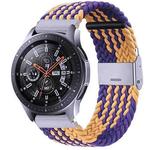 For Samsung Galaxy Watch 4 / Watch 5 20mm Nylon Braided Metal Buckle Watch Band(Purple Gold)