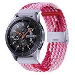 For Samsung Galaxy Watch 4 / Watch 5 20mm Nylon Braided Metal Buckle Watch Band(Z Red Pink)