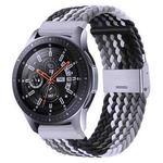 For Samsung Galaxy Watch 4 / Watch 5 20mm Nylon Braided Metal Buckle Watch Band(Z Black Gray)