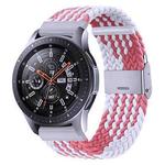 For Samsung Galaxy Watch 4 / Watch 5 20mm Nylon Braided Metal Buckle Watch Band(Z Pink White)