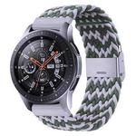 For Samsung Galaxy Watch 4 / Watch 5 20mm Nylon Braided Metal Buckle Watch Band(W White Green)