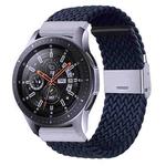 For Samsung Galaxy Watch 4 / Watch 5 20mm Nylon Braided Metal Buckle Watch Band(Dark Blue)