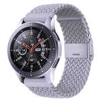 For Samsung Galaxy Watch 4 / Watch 5 20mm Nylon Braided Metal Buckle Watch Band(White)