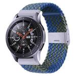 For Samsung Galaxy Watch 4 / Watch 5 20mm Nylon Braided Metal Buckle Watch Band(Z Blue Green)