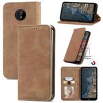 For Nokia C20 Retro Skin Feel Business Magnetic Horizontal Flip Leather Case With Holder & Card Slots & Wallet & Photo Frame(Brwon)