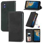 For ZTE Blade A31 Lite Retro Skin Feel Business Magnetic Horizontal Flip Leather Case With Holder & Card Slots & Wallet & Photo Frame(Black)