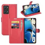 For OPPO Realme GT Neo2 Litchi Texture Horizontal Flip Protective Case with Holder & Card Slots & Wallet(Red)
