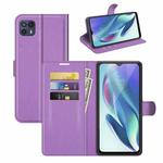 For Motorola Moto G50 5G Litchi Texture Horizontal Flip Protective Case with Holder & Card Slots & Wallet(Purple)