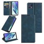 For Motorola Moto G50 5G Retro-skin Business Magnetic Suction Leather Case with Holder & Card Slots & Wallet(Dark Blue)