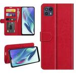 For Motorola Moto G50 5G R64 Texture Single Horizontal Flip Protective Case with Holder & Card Slots & Wallet& Photo Frame(Red)