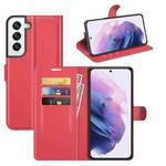 For Samsung Galaxy S22+ 5G Litchi Texture Horizontal Flip Protective Case with Holder & Card Slots & Wallet(Red)
