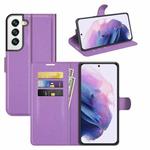 For Samsung Galaxy S22+ 5G Litchi Texture Horizontal Flip Protective Case with Holder & Card Slots & Wallet(Purple)