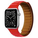 Silicone Magnetic Strap Watch Band For Apple Watch Ultra 49mm / Series 8&7 45mm / SE 2&6&SE&5&4 44mm / 3&2&1 42mm(Red)