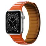 Silicone Magnetic Strap Watch Band For Apple Watch Ultra 49mm / Series 8&7 45mm / SE 2&6&SE&5&4 44mm / 3&2&1 42mm(Orange Red)