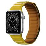 Silicone Magnetic Strap Watch Band For Apple Watch Ultra 49mm / Series 8&7 45mm / SE 2&6&SE&5&4 44mm / 3&2&1 42mm(Yellow)