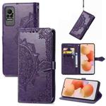 For Xiaomi Civi Mandala Embossing Pattern Horizontal Flip Leather Case with Holder & Card Slots & Wallet & Lanyard(Purple)