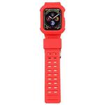 TPU + Silicone Integrated Watch Band For Apple Watch Series 8&7 41mm / SE 2&6&SE&5&4 40mm / 3&2&1 38mm(Red)