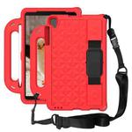 For Lenovo M10 X306X / X306F Diamond Series EVA Anti-Fall Shockproof Sleeve Protective Shell Case with Holder & Strap(Red)