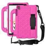 For Lenovo M10 X306X / X306F Diamond Series EVA Anti-Fall Shockproof Sleeve Protective Shell Case with Holder & Strap(RoseRed)