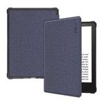 For Amazon Kindle Paperwhite 5 2021 ENKAY Solid Color Denim Texture Horizontal Flip Leather Tablet Case with Sleep / Wake-up Function(Dark Blue)