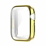 Shockproof TPU Full Protective Shell with Protective Film For Apple Watch Series 9 / 8 / 7 41mm(Gold)