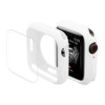 ENKAY Hat-Prince Protective TPU Watch Case + Full Coverage PET Screen Protector Film For Apple Watch Series 8 / 7 41mm(White)