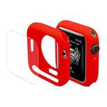 ENKAY Hat-Prince Protective TPU Watch Case + Full Coverage PET Screen Protector Film For Apple Watch Series 8 / 7 41mm(Red)