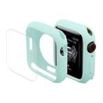 ENKAY Hat-Prince Protective TPU Watch Case + Full Coverage PET Screen Protector Film For Apple Watch Series 8 / 7 45mm(Light Blue)