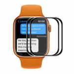 2 PCS ENKAY Hat-Prince 3D Curved Edge Full Coverage Full Tempered Glass HD Screen Protector Film For Apple Watch Series 7 41mm(Black)